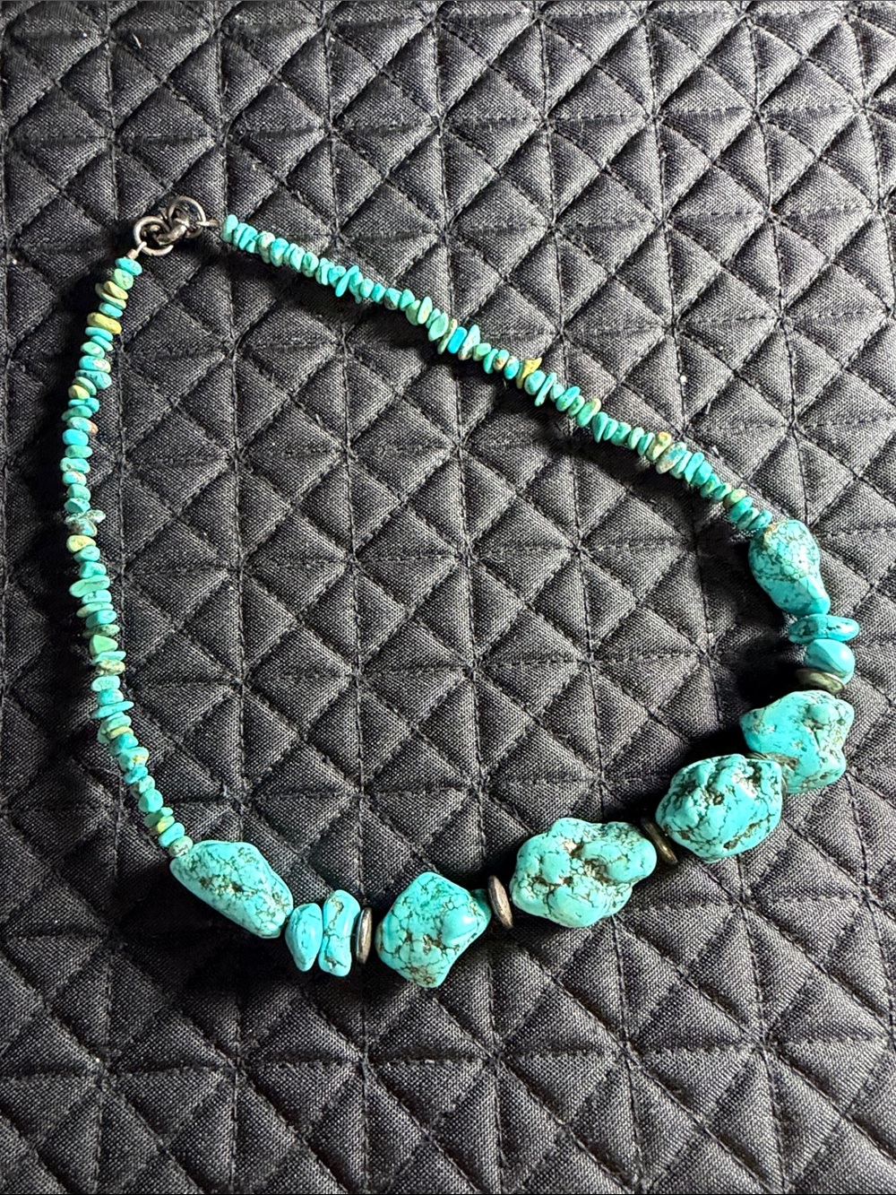 Turquoise Chip Bead Necklace - Blue Turquoise Statement